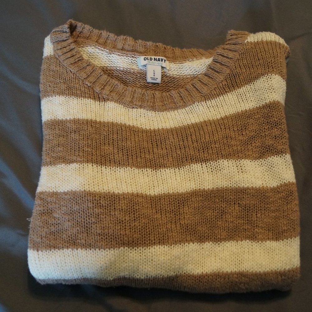 Brown & Cream Stripped Sweater